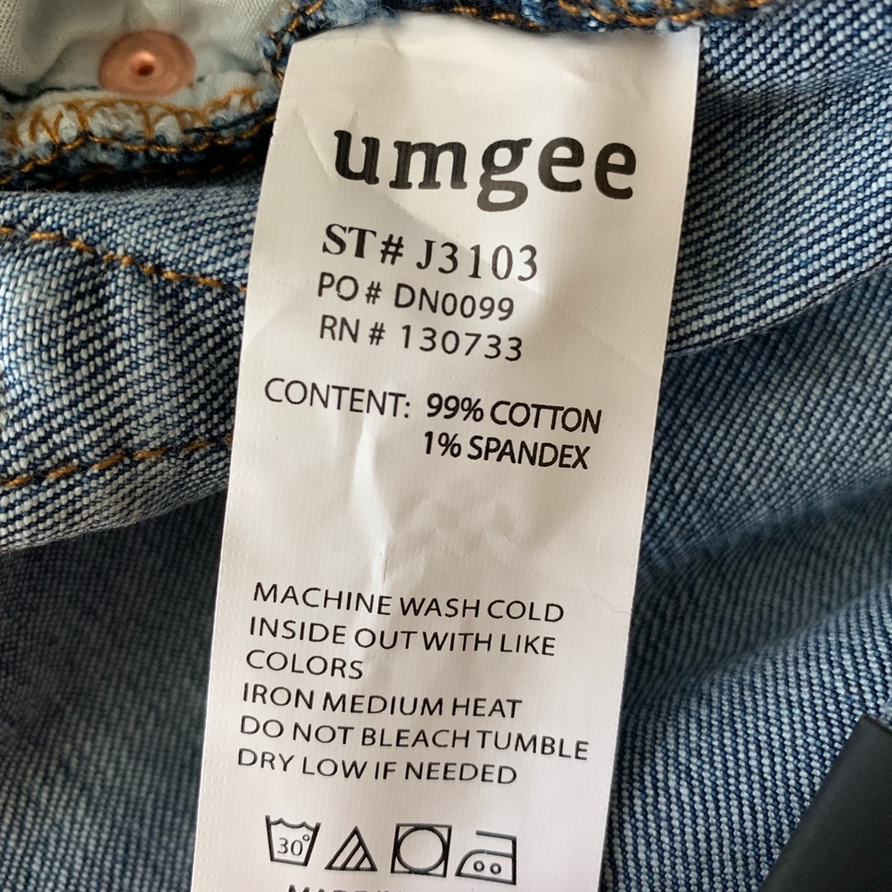 Umgee High Waist Straight Leg Distressed Jeans - Picture 6 of 7